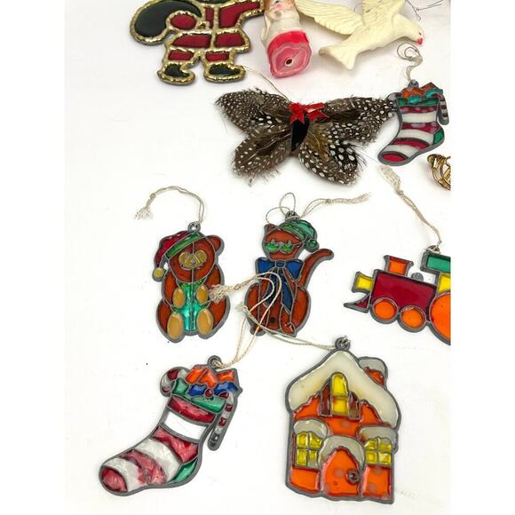 30x VTG Holiday Ornaments Christmas Wood Fabric Metal Lot Collectibles Santa - Picture 14 of 16